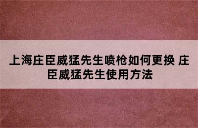 上海庄臣威猛先生喷枪如何更换 庄臣威猛先生使用方法